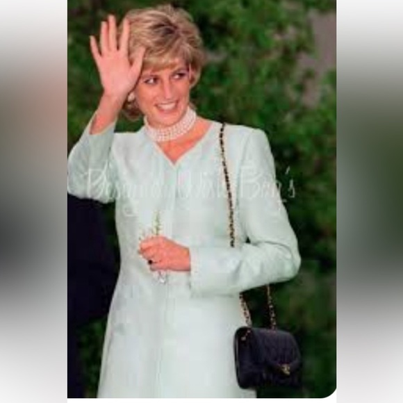 Chanel Diana Small Single Flap Black Lambskin Gold Chain Bag - Picture 14 of 15